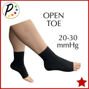 🔴 Presadee Open Toe 20-30 mmHg Firm Compression Ankle Foot Relief Sleeves Socks - Picture 1 of 11
