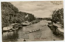 Oxford " Eights " Rowing 1907 UK Vintage Postcard to Hartford CT USA