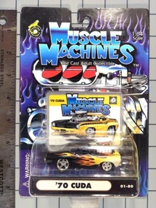 Muscle Machines 2001 1/64, '70 Cuda, Black w/ Flames - Picture 1 of 1