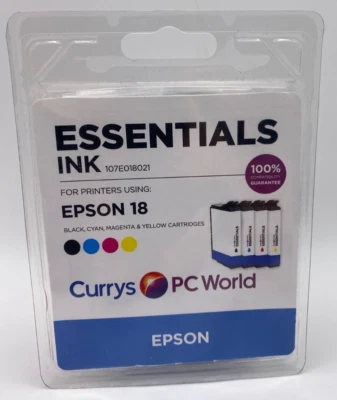 ESSENTIALS COMPATIBLE EPSON 18 PRINTER INK CARTRIDGE MULTIPACK Free Postage - Image 1 of 2