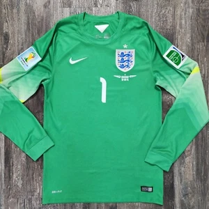 2014 Nike England Goalkeeper Home Soccer Jersey Joe Hart Men S Manchester City - Picture 1 of 9