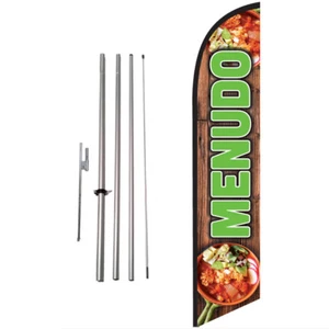 Menudo 15ft Feder Banner Swooper Flagge Kit mit Stange + Spitze - Bild 1 von 1