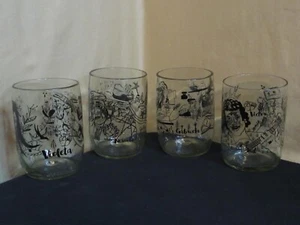 Rare Set of 4 Fita Frattini Green Glass Rocks Glasses - Imagen 1 de 9