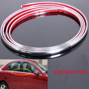 2M Car Chrome Trim Strip Car Door Edge Scratch Guard Protector Strip Accessories - Picture 1 of 6
