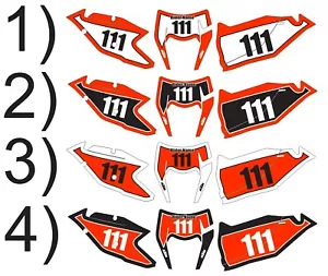 KTM EXC XCW 2017- Number Plates Side Panels Graphics Decal - Picture 1 of 1