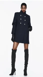 ZARA NUEVO ABRIGO MUJER DOBLE BOTONADURA CUELLO ALTO CON LANA (M) 8557/102 - Imagen 1 de 9