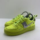 Nike Air Force 1 Utility Volt Neon Yellow Trainers Mens UK Size 3 EUR 35.5