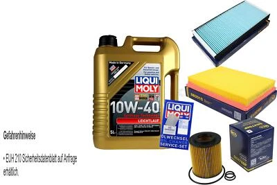 LIQUI MOLY, SCT GERMANY INSPEKTIONSKIT FILTER LIQUI MOLY ÖL 5L 10W-40 für Opel Corsa C F08 F68 1.7 DTi