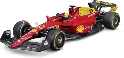 B Formula 1 Ferrari F1-75 Leclerc Monza 1:24 Scale Die-Cast Collectible Race Car - Immagine 1 di 4