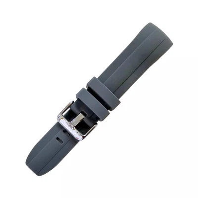 Correa de reloj de goma de silicona gruesa premium de extremo curvo para hombre de repuesto 22 mm Foto 1 de 4