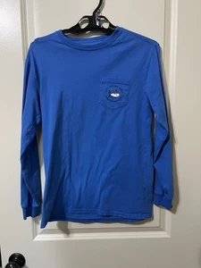 Southern Tide Herren Skipjack Grafik Fronttasche Langarm T-Shirt Blau Gr. S - Bild 1 von 5