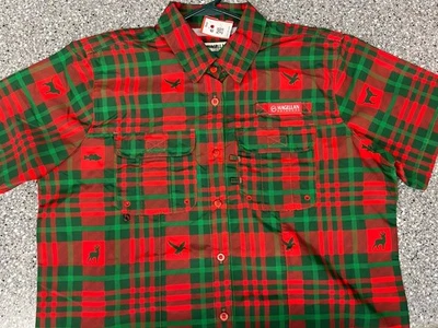 WOW! Camisa MAGELLAN Outdoor Fish Gear (M o S) Rojo Verde Cuadros y ¡ENVÍO RÁPIDO GRATUITO! Foto 1 de 4