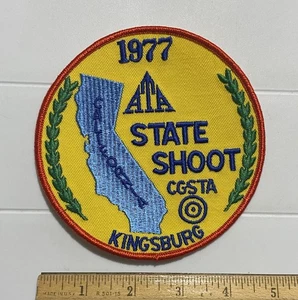 CGSTA State Shoot 1977 Kingsburg California ATA Trap Shooting 5” Round Patch - Picture 1 of 3