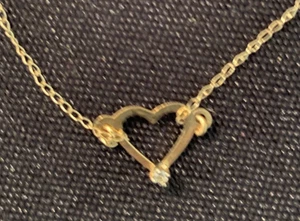 COLLANA ORO CON DIAMANTE?? (TESTATO PER ORO 14KT) MARCATO 14KT .72 GRAMMI - Foto 1 di 7