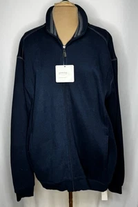 NWT Arrow X-Large Sueded Fleece Jacket Navy Blue Full Zip Sweatshirt - Picture 1 of 9