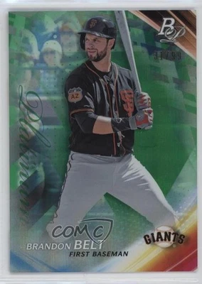 2017 Bowman Platinum Green /99 Brandon Belt #30 - Image 1 of 2