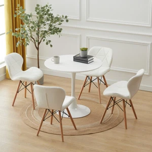 60/80CM Round Dining Table and 2 / 4 Chairs Optional Lounge Bar Home Furniture - Picture 1 of 27