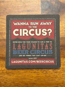 Lagunitas Cerveza Circo Cartón Bebida Posavasos ¿Quieres Huir al Circo? - Imagen 1 de 3