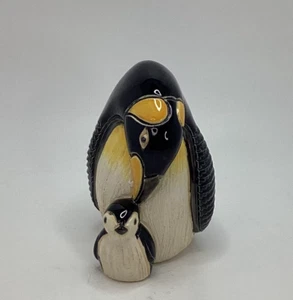DeRosa Artesania Riconada Silver Anniversary Penguin And Chick Birds 4 in Tall - Bild 1 von 5