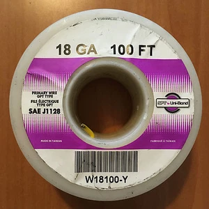 CALIBRE 18 100 PIES CABLE PRIMARIO TIPO GPT (SPT BY UNI-BOND) AMARILLO - Imagen 1 de 3