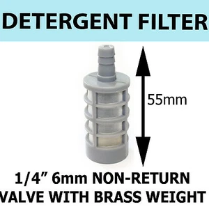 REINIGUNGSMITTELFILTER 1/4" 6 mm für Hochdruckreiniger Lösungsrohr - messinggewichtet - Bild 1 von 4