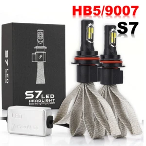 9007 HB5 LED 72W 8000LM Headlight Kit Fanless High/Low Beam Power Bulbs 6000K - Picture 1 of 8