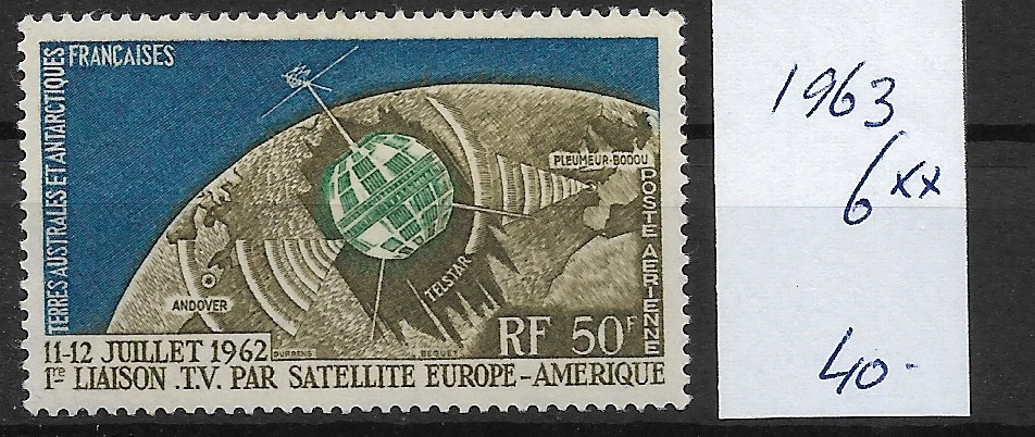 TAAF @ 1963 Correo aéreo espacio Antártida francesa, TAAF MNH @ Ant.109 Foto 1 de 1