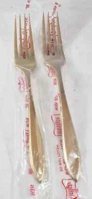 Vintage Dirigold Dirilyte BP Goldware Regal Flatware Silverware Dinner Fork - Image 1 of 3