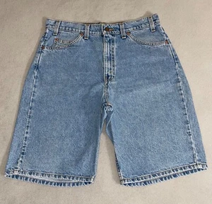 Vintage Levis 550 Orange Tab Jean Shorts Medium Wash Sz 33 Relaxed Skate USA 90s - Picture 1 of 9
