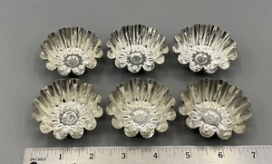 6 Vtg Metal Mini FLUTED TART TIN Mold Sweden Candy Soap Crafts Approximately 2” - Picture 1 of 3