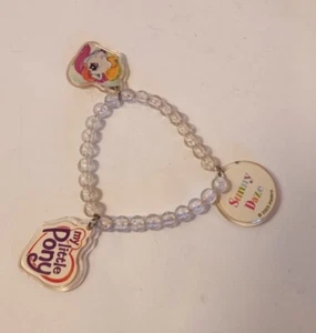 2003 My Little Pony Sunnydaze Stretchy Bean & Charms Child's Bracelet L - Picture 1 of 1