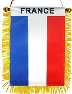 4 x 6 Zoll Kolumbien Fransen Fenster hängende Flagge - französische hängende Flagge - Bild 1 von 6