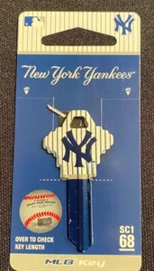 LLAVE NEW YORK YANKEES EN BLANCO-NUEVA-SC1 68 PARA CERRADURAS SCHLAGE - Imagen 1 de 1