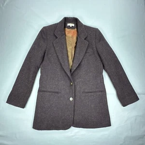 Blazer donna Brooks Brothers taglia 6 100% pura lana bordeaux 2 bottoni MADE IN USA - Foto 1 di 15