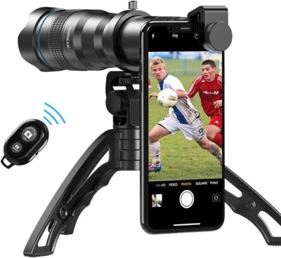 APEXEL 36X Telephoto Phone Camera Lens with Tripod & Remote for iPhone Samsung - Image 1 of 4