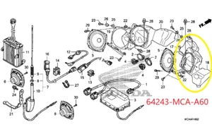 Genuine Honda Gold Wing GL1800 RH Front Speaker Housing P/N 64243-MCA-A60 - Picture 1 of 2
