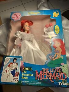 NEW THE LITTLE MERMAID DOLL ARIEL THE BRIDE IN BOX WITH ACCESSORIES TYCO 1804