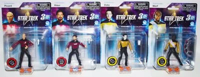 Juego de cuatro figuras de acción Star Trek TNG 3,75" + Diorama Super Impulse NUEVO SELLADO Foto 1 de 3