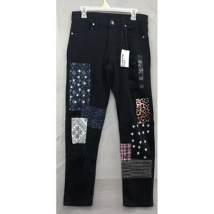 Neu Rue21 Premium Skinny Leg Black Patch Distressed Denim Jeans Größe 32/32 Herren - Bild 1 von 12