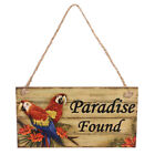 Hawaii Beach Themed Party Paradise Found Hanging Wall Sign Decoration