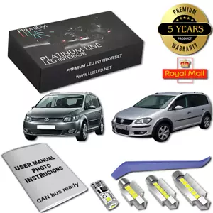 VW Touran LED Kit Interni Completo Premium 15 SMD Lampadine Bianco Canbus 1 Т 1 - Picture 1 of 11