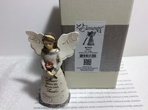 ELEMENTS NIECE ORNAMENT New in box 4.5 inches tall Angel holding flowers #82350 - Picture 1 of 5