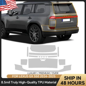 For Lexus GX550 Luxury/Over/Premium Rear Bumper Precut Paint Protection PPF TPU - Picture 1 of 20