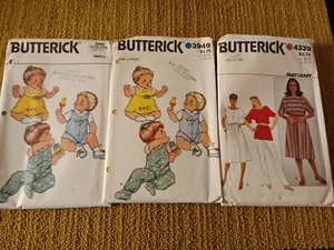 Vintage Butterick Kids Patterns X2 #3949 & 1x #4339 - Picture 1 of 1