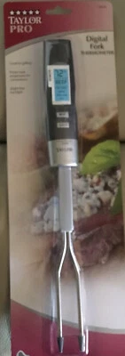 Horquilla digital Taylor Pro ~ Horquilla termómetro ~ Barbacoa ~ Parrilla ~ Temperatura preestablecida ~ Nueva Foto 1 de 2
