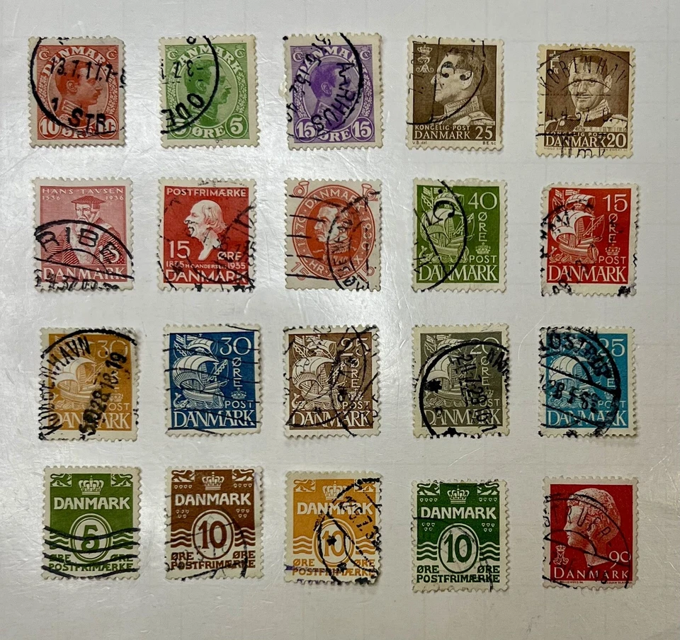 Denmark Vintage To Modern Postage Stamps Mix Lot #DM377 Foto 1 de 1