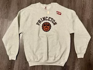 NWT VTG Princeton Fruit of The Loom Crewneck Sweatshirt Gray Ivy League - 2XL - Picture 1 of 11