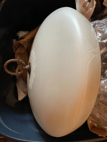 16" Steuben Acid cut back Calcite Ceiling Dome... Carter Era Cover