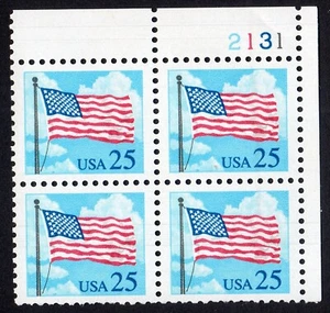 Scott #2278 Flag in Clouds Plate Block of 4 Stamps - MNH P#2131 - Picture 1 of 2