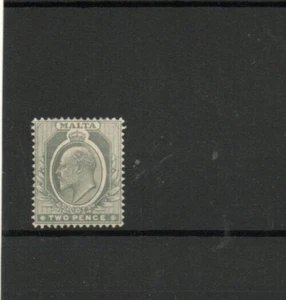 Malta 1911 Edward VII 2 Pence Grey SG51 Multi Crown CA Watermark mint - Picture 1 of 2